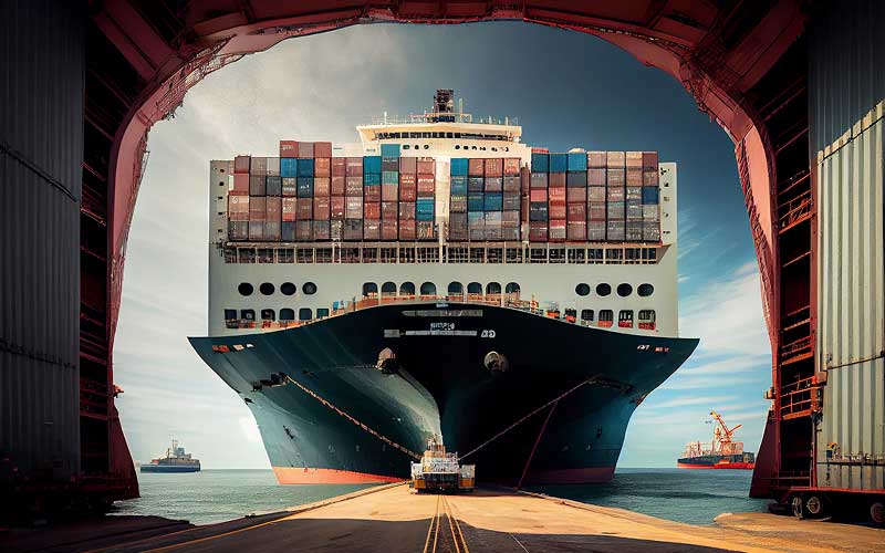Transport maritime international de matériel électronique